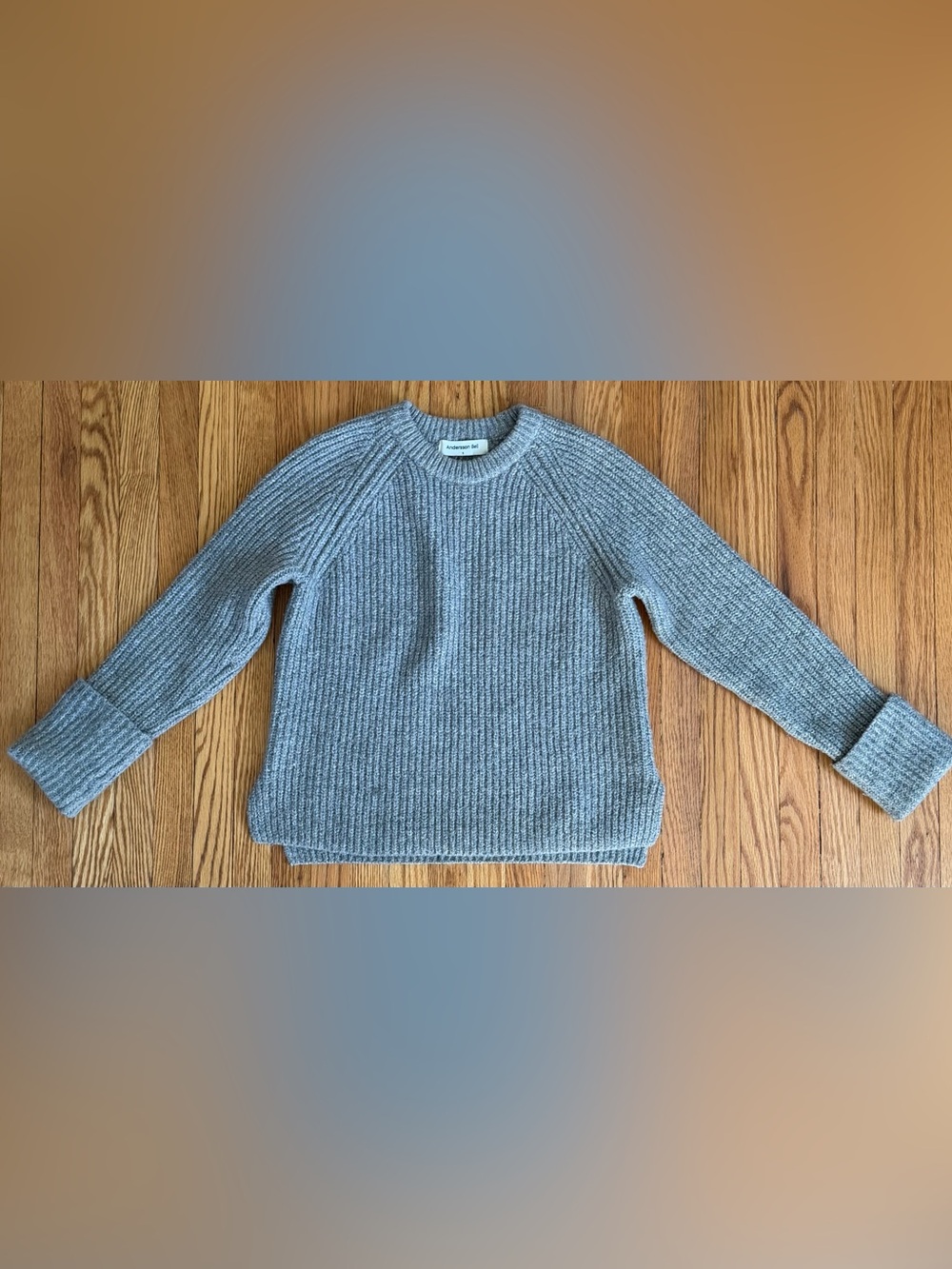 Andersson Bell Cotswold Raglan Sweater Grey Knit Wool Blend Quiet Lixury Sz S